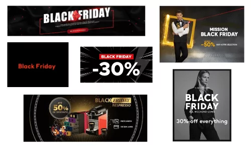 images de publicités Black Friday